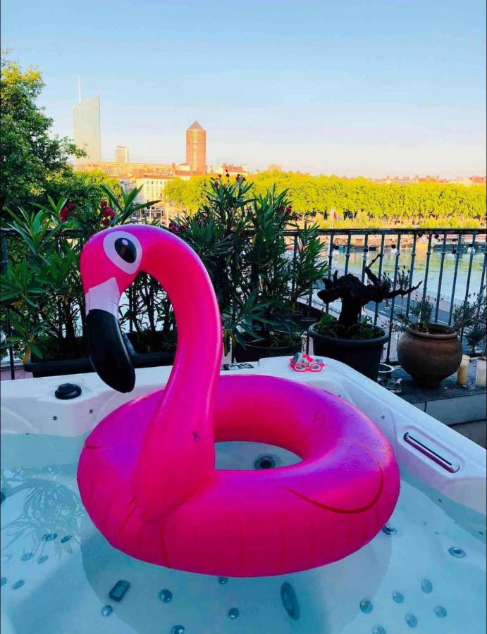 Coeur De Lyon Avec Terrasse Et Jacuzzi Apartment Bagian luar foto